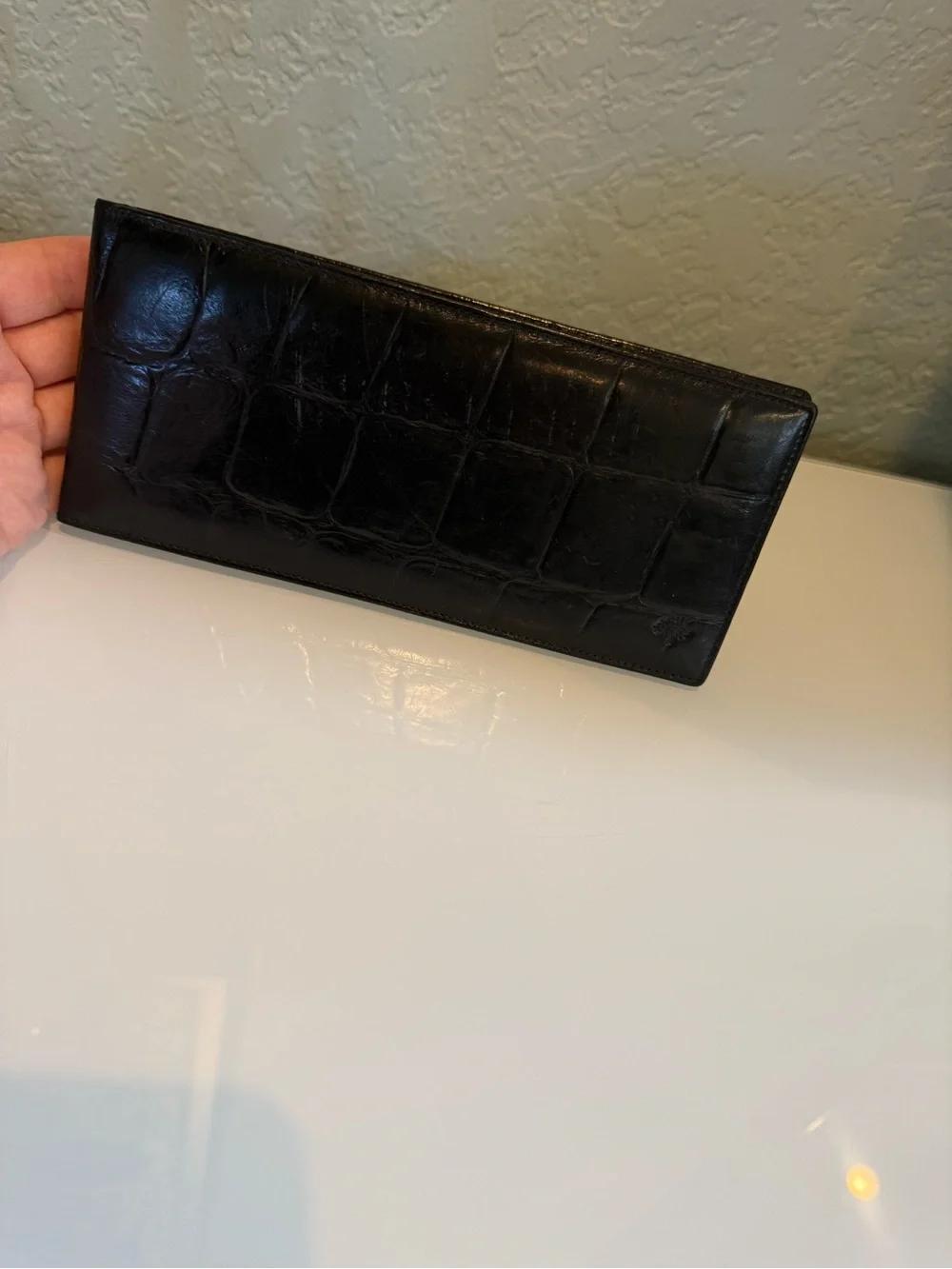 Mulberry Black Croc Long Purse/ Wallet